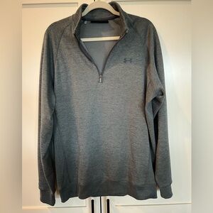 Under Armour Charcoal Gray Quarter Zip Fleece Pullover | Men’s Large